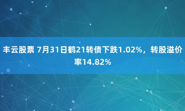 丰云股票 7月31日鹤21转债下跌1.02%，转股溢价率14.82%